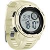 findtime Orologio da polso da uomo con funzione cronometro, cronografo, allarme, doppio fuso orario, formato 12/24 ore, cachi, Cinghia