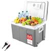 TZS First Austria Raffreddatore elettrico da 45 litri | collegamento a 12 V e 230 V | con presa auto da 12 V | per campeggio, feste e viaggi | con funzione di raffreddamento e riscaldamento | grigio