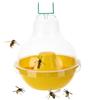 com-four® trappola per insetti in plastica - trappola per vespe da appendere - protezione contro vespe, mosche e calabroni (01 pezzo - trasparente 20 cm)