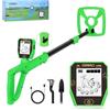 OMMO Metal Detector per Bambini Ricaricabile | Display LCD Divertente, 28.3''-39.4'' Regolabile, Esplorazione All'aperto