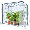 Ohuhu Serra da Giardino con Finestre, Mini Serra Walk-in con Pellicola di Copertura in PE da 130g/m², 200x77x170 cm serra da balcone Resistente e Durevole Multiuso Riparo per Piant, Trasparente