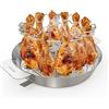 onlyfire Coscia di Pollo Rack con Vaschetta Raccogli per Sistema BBQ Weber Gourmet, Supporto per Barbecue in Acciaio Inox