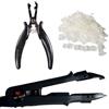 hair2heart Rebonding: kit di allungamento professionale per capelli con pinze termiche per extension, cheratina rebond e pinza per bonding