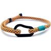 Aloha® Bracciale Moschettone Montagna Scalata Arrampicata Idea regalo Uomo Donna Regolabile Acciaio Silver (Arancione e Azzurro)