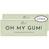 OH MY GUM! | Gomma da masticare a base vegetale naturale | menta fresca classica | senza zucchero e buona per i denti | 2 confezioni (10 pezzi /pacchetto)