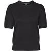 Vero Moda Vmsilje Ga Noos 2/4 O-Neck Jumper Maglione, Nero, M Donna