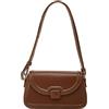 Obosoyo Borse a tracolla per le donne vintage pochette borsa a tracolla classica borsa sotto le ascelle morbida pelle PU, Marrone