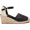 XTI 14233305, Sandalo Espadrillas con Zeppa Donna, Nero 78, 39 EU