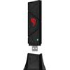 ASUS ROG USB-BE92, Adattatore USB WiFi 7 BE6500 Tribanda da 6 GHz, Compatibile con 4096-QAM, Funzionamento Multi-Link (MLO), Compatibile con USB Tipo A e C, Sicurezza di Rete WPA3, Nero