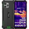Blackview BV8900 Android 13 Rugged Smartphone con Termocamera, 16GB+256GB(1TB TF)/Helio P90, 10000mAh/33W, 64MP+16MP, 6.5''FHD+/Corning Gorilla Glass 6+, NFC/Google Lens/USB 3.0/Modalità Guanto