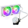 Cooler Master MasterLiquid 240L Core ARGB CPU Liquid Cooler - Dual Chamber Gen S Pump, Superior Radiator and 120 mm ARGB Fans, LGA 1700 and AM5 Brackets - White