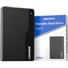 BNEHHOV Hard Disk Esterno, 500GB Ultra Sottile 2,5 Pollici Portatile USB 3.0 HDD Plug and Play SATA Disco Rigido Storage Compatibile per PC,TV, Mac, Laptop, Windows, PS4, Xbox, Chromebook, Wii U