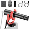 NEEWER KM17 Microfono USB C, Mic Video Plug e Play con Cancellazione Rumore e Supporto Antiurto, Mini Microfono Compatibile con iPhone Telefono Android PC DJI Osmo Pocket 3 Insta360 Action Camera