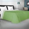 Viterbo Biancheria - Copriletto Matrimoniale Estivo e Primaverile Leggero, Trapunta Estiva Matrimoniale Double Face, Trapuntino 250x250cm Made in Italy (Matrimoniale (881), Verde Chiaro/Verde)