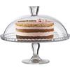 Pasabahce Piatto da Servizio con Piedistallo e Cupola - Elegante Piatto da Servizio con Coperchio e Supporto, Piatto Portatorta per Feste di Compleanno, Piatto per Dolci e Pasticceria