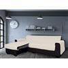 BIANCHERIAWEB Copridivano con Penisola Antimacchia Trapuntato Modello Star Colore Panna 240cm Panna