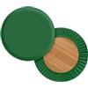 Wanyint Coprisedia rotondi con stampa verde scuro, confezione da 2 pezzi, elasticizzati, imbottiti, lavabili, per sedie da 33-38 cm
