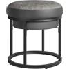 SONGMICS HOME LUIZ Collezione - Sgabello Rotondo, Sgabello da Trucco, Poggiapiedi, Piano Reversibile, Tavolino, Portata 300 kg, per Camera da Letto Soggiorno Ingresso, Grigio Tortora LOM080G01
