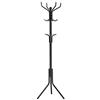 SONGMICS Appendiabiti da Terra, Attaccapanni Autoportante in Metallo, Altezza 182 cm, 12 Ganci, per Vestiti, Cappelli, Borse, Nero RCR19B