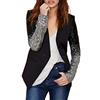 Onsoyours Giacche da Abito e Blazer da Donna Maniche Lunghe Moda Paillettes Tailleur Cappotto Jacket Blazer Classic Glitterati Abito Elegante Fiesta Cappotto Fashion Casual A Nero 48