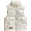 BESTORI Smanicato Bambino Piumino, Leggero e Caldo Invernale Giacca, Antivento Senza Maniche Gilet con Tasche per Ragazzi e Ragazze, Bianco, 8-9 anni