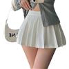 TONGUC Gonna Plissettata Shorts Donne Vita Bianco Nero A-Line Gyaru Mini Abito da Tennis Scuola Ragazze Estate