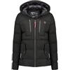 Geographical Norway Cachot Lady - Giacca Donna Imbottita Calda Autunno-Invernale - Cappotto Caldo - Giacche Antivento A Maniche Lunghe e Tasche - Abito Ideale (Nero XXL)