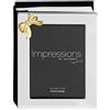 Impressions Album per foto, placcato in argento, con fiocco dorato, 10 x 15 cm, 8143