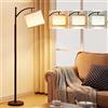 YooShine Lampada da terra a LED per soggiorno, camera da letto e ufficio, lampada da terra con interruttore a pedale, colore: nero