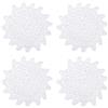Kilofly - Tovagliette in cotone all'uncinetto, con pizzo, confezione da 4 pezzi, colore: bianco, rete 15,2 cm