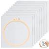YOUNGSAY 10 Pezzi Tela Aida, 20 x 20cm Tela Aida per Punto Croce, Bianco Punto Croce Ricamo con Telaio Ricamo per Cucito e Artigianato Fai Da Te