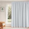 PONY DANCE Tende Termiche per Salotto Eleganti Divisione con Fettuccia per Camera da Letto 1 Pezzo L300 x A245 cm Tenda Oscurante da Interno Moderne, Bianco Grigiastro