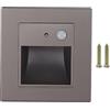 Fdit Segnapasso LED da 1,5 W con Sensore di Movimento, Sensore Crepuscolare/alba Montato a Incasso, Pannello PC Resistente Alla di Alta qualità, Luce Calda 3000 K, AC 180-240 V, per