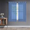 Joydeco Tende Camera da Letto 2 Pezzi, Bianche Tende per Interni Moderne Trasparenti in Voile per Casa Finestre Soggiorno Eleganti(Blu Reale,2xL140xA145)