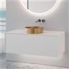 neoro n60 mobile La: 120 cm con 1 scomparto estraibile, lavabo oro spazzolato,, BN0734BG+BN0757WM, n60 [Mobili da Bagno > Mobili con Lavabo Integrato]