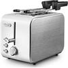 DeLonghi CTX 2203.W 2fetta-e 550W Argento, Bianco tostapane