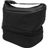 Nerthus FIH 1494 lunch bag termica tipo borsa nera doppio scomparto interno isolante con manico ideale per lavoro ufficio