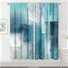 MESHELLY Tende turchese grigio astratto verde acqua 42Wx63H tasca asta blu acqua grigio arte pittura moderna contemporanea acquerello sfondo olio stampa fresco soggiorno camera da letto tende per