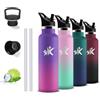 Grsta Borraccia Termica, 500ml Borraccia Bambini, Senza BPA, Borraccia con Cannuccia, Senza Perdite, Bottiglia Termica, Borraccia Acciaio Inox, Isolato Sottovuoto, Borracce per Scuole, Viaggio, Campeggio