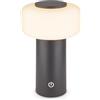 BRILONER - Lampada da tavolo senza fili IP44 con touch, dimmerabile, batteria ricaricabile e sorgente luminosa intercambiabile, lampada da tavolo da esterno, 13x20,6 cm, antracite
