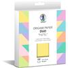 Ursus 22885599F - Carta per origami Duo Pastello, 100 fogli 80 g/m², formato 15 x 15 cm, carta da piegare bifacciale colorata in vari colori, istruzioni per la piegatura incluse