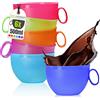 idea-station NEO tazze colazione grande plastica 6 x 500 ml - colorati - infrangibile tazza latte grande - set tazze colazione riutilizzabili