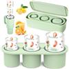 Fhioevt Stampi Ghiaccio Silicone para Stanley Cup Tumbler Stampo Ghiaccio Tazza con Coperchio da 20-40 oz 3 stampi per Cubetti Ghiaccio Cilindro Cavo Grandi Forma ghiaccio silicone ice cube tray