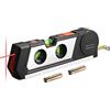 Neoteck Livella Laser 4 in 1 con 3m/9.8ft Metro Nastro+Livella+17cm Regolo Livella Laser Multiuso con Doppia Testa Laser Livello Laser a Infrarossi per Appendere Quadri Armadi Piastrelle e Pareti