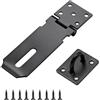 Zydiwo 2 Pezzi Lucchetto Hasp Lock Porta Serratura del Portone Acciaio Inossidabile con Viti di Montaggio per Armadi delle Porte (Nero-4 Pollici)