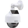 ERWEY Dummy fotocamera solare fotocamera finta simulata Dummy Speed Dome con obiettivo videosorveglianza, telecamera di sorveglianza, per interni ed esterni