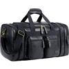 Baosha Borsone da viaggio in pelle Weekender Bag Carry on Pernight Bag Sports Duffel bag Per uomini e donne HB-21, nero