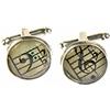 Miniblings Musica Chiave di Violino Clef Gemelli - Fatto a Mano Ho gemello Bottoni della Camicia Gemelli Mi Bella Scatola di Legno Incluso - Nota Chiave di Violino Clef