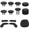 KD.FLY 13 in 1 Metal Thumbstick Kit for Xbox One Elite Series 2, Xbox Elite Controller Replacement Parts, Gaming Accessory with 6 Metal Swap Joysticks, 2 D-pads, 4 Paddles with Storage Bag, Black
