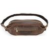 Contacts Borsa a tracolla da uomo in vera pelle - piccolo zaino casual a banana per ciclismo, escursionismo, viaggio - marrone 6.0, 5.9 x 6.8 x 6.9 pollici, marrone, 39 x 7 x 17 cm (L x l x H), Zaino